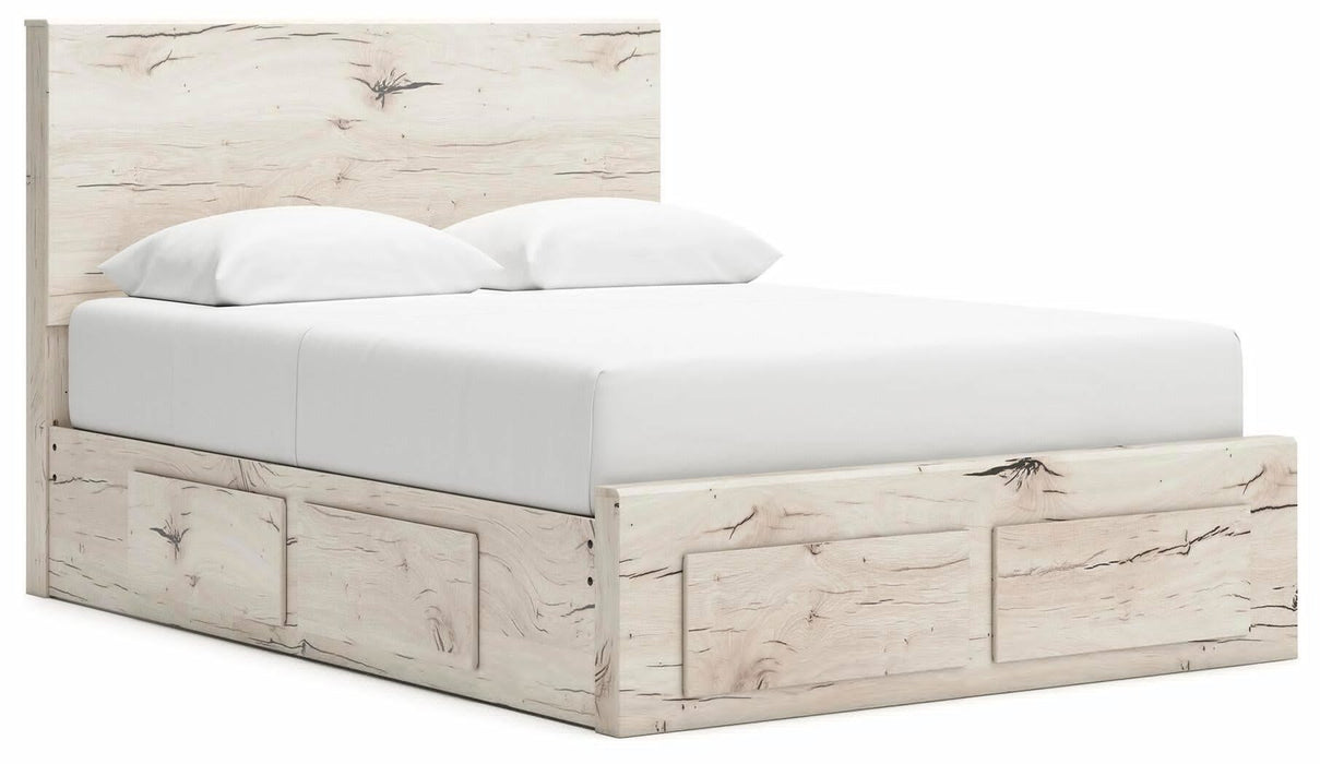 Lawroy Queen Panel Storage Bed, Dresser, Mirror and Nightstand