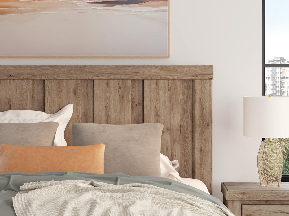 Garistyn King Panel Bed, Dresser, Mirror, Chest and Nightstand