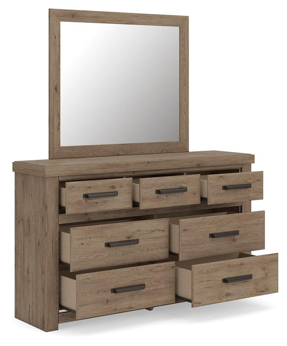 Garistyn Queen Panel Bed, Dresser and Mirror