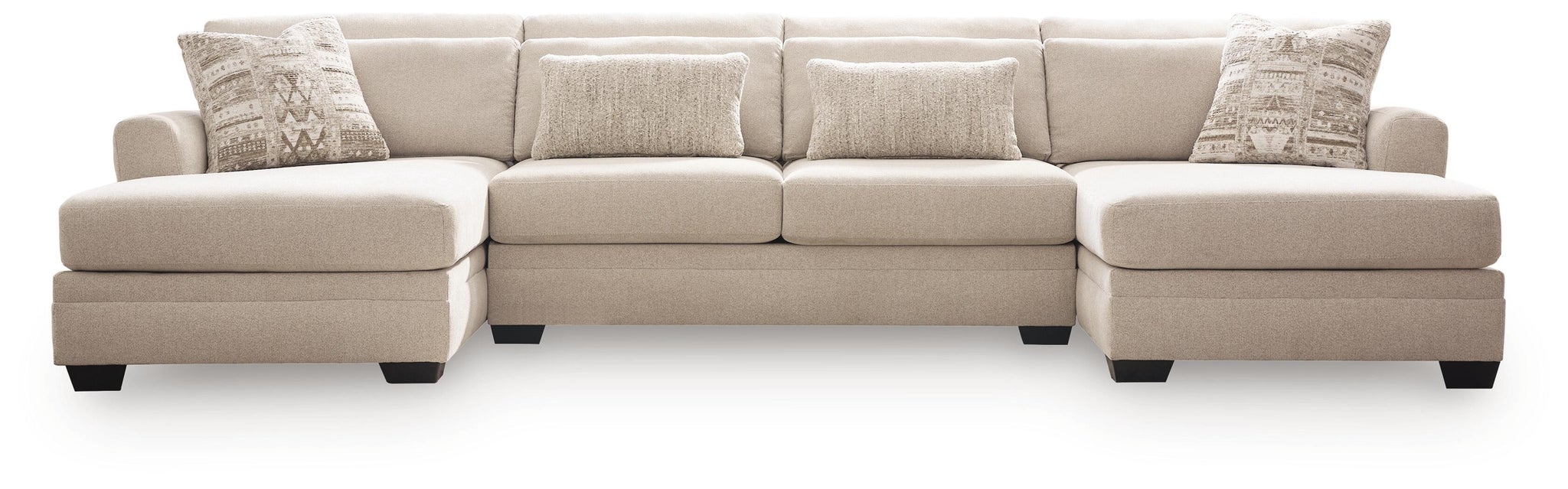 Mandi Point 3-Piece Double Chaise Sleeper Sectional