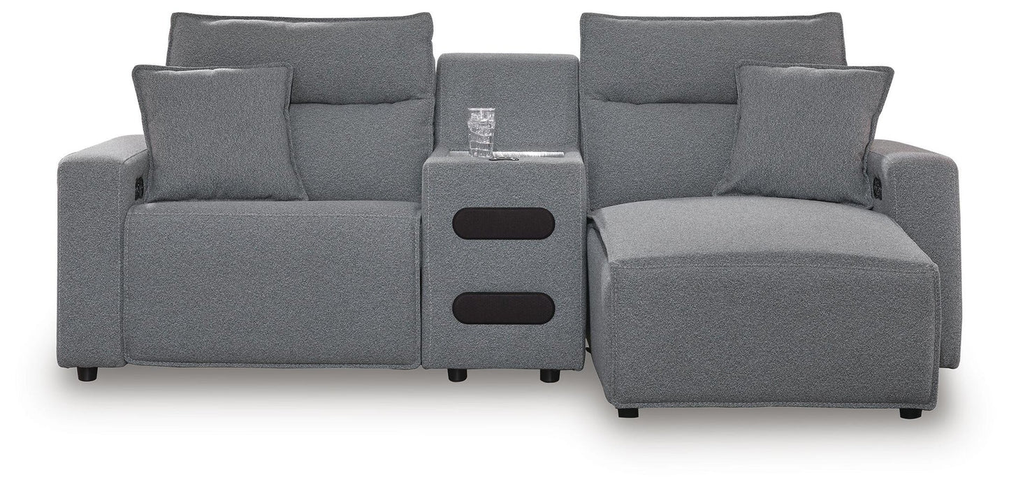 Modmax II 3-Piece Power Reclining Sectional with Chaise and Audio Console