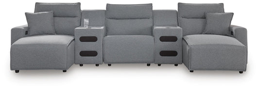 Modmax II 5-Piece Power Reclining Sectional with Chaise and Audio Consoles