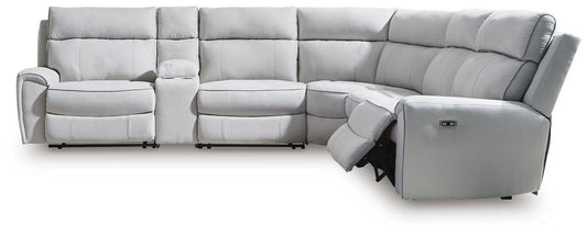 Social Pointe 6-Piece Reclining Sectional with Storage Console