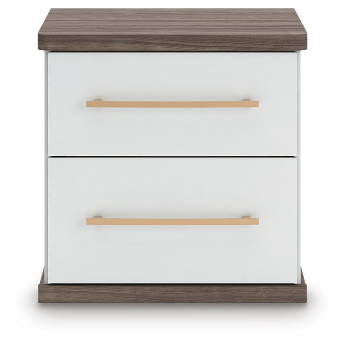 Kendanport Two Drawer Night Stand