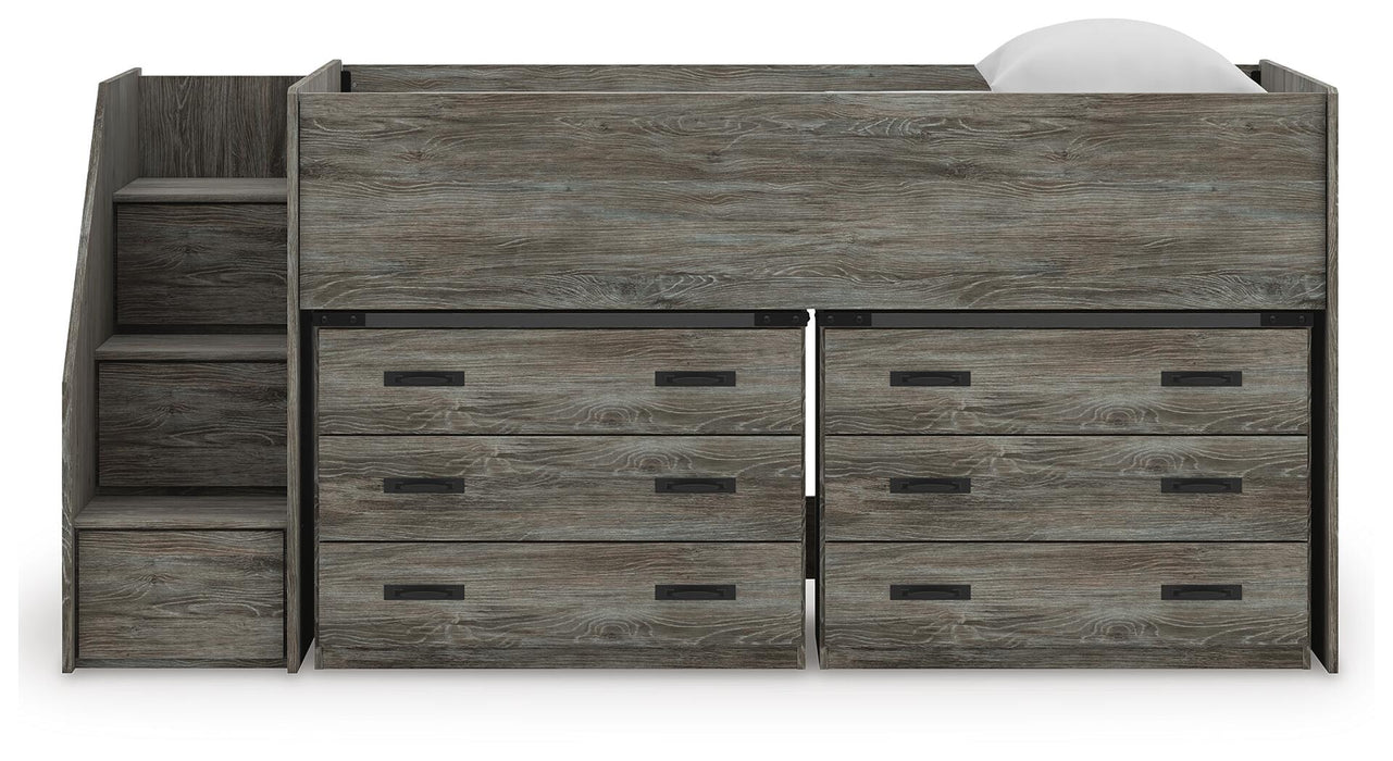 Frandern Twin Loft Bed with Drawer Storage