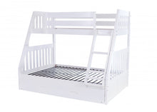 Load image into Gallery viewer, White Twin over Full Bunkbed with 3 drawer or Twin Trundle
