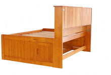 Load image into Gallery viewer, Honey Full Bookcase Daybed with 3 Drawers and Twin Trundle
