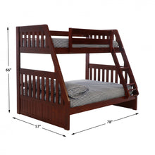 Load image into Gallery viewer, Merlot Twin over Full Bunkbed
