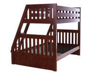 Load image into Gallery viewer, Merlot Twin over Full Bunkbed with 3 drawer or Twin Trundle
