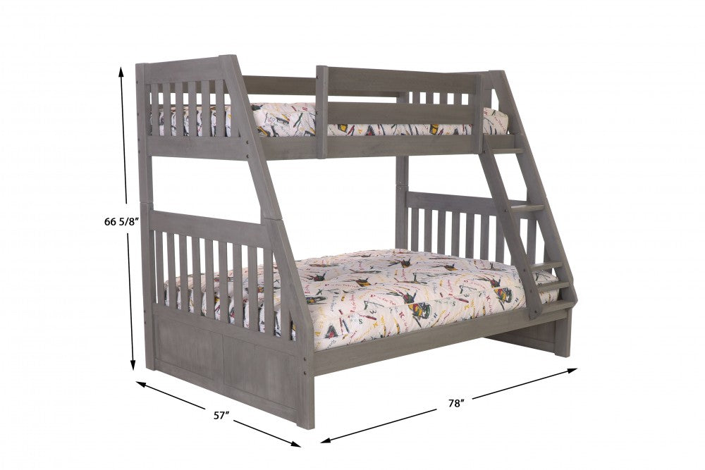 Charcoal Twin over Full Bunkbed