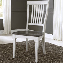Load image into Gallery viewer, Allyson Park Pedestal Table &amp; Four Slat Back Chairs
