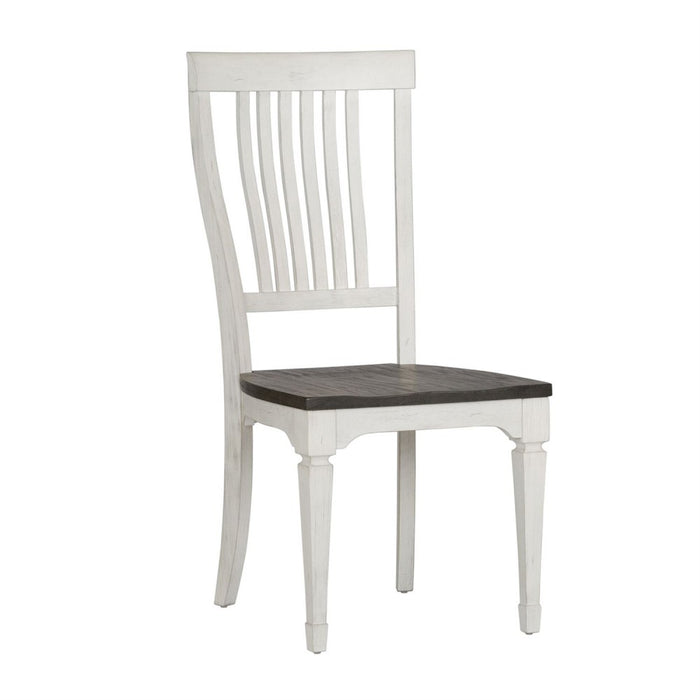 Allyson Park Five Piece Rectangular Leg Table & Four Slat Back Side Chairs