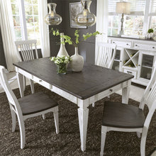 Load image into Gallery viewer, Allyson Park Five Piece Rectangular Leg Table &amp; Four Slat Back Side Chairs
