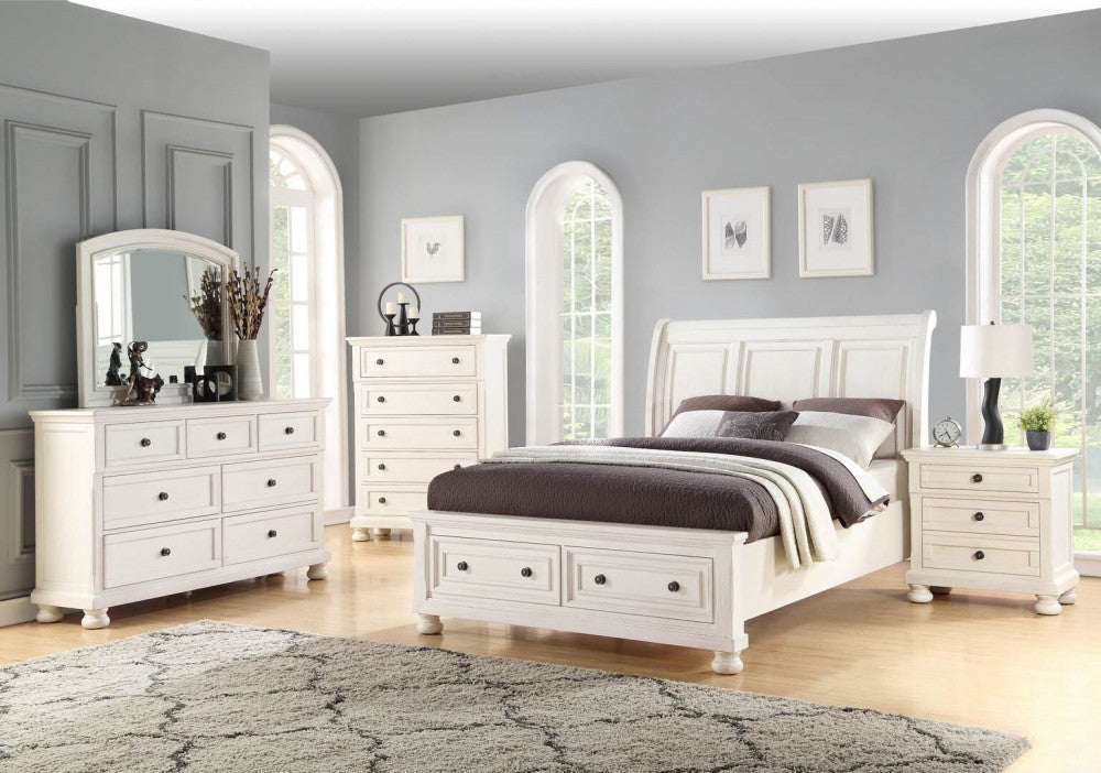 Stella 5 Pc. Bedroom - Dresser, Mirror and Queen Storage Bed