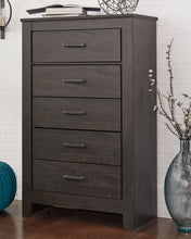 Load image into Gallery viewer, Brinxton King/California King Panel Headboard with Mirrored Dresser and Chest
