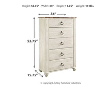 Load image into Gallery viewer, Willowton  Sleigh Bed With Mirrored Dresser And Chest
