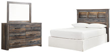 Load image into Gallery viewer, Drystan Queen/Full Bookcase Headboard with Mirrored Dresser
