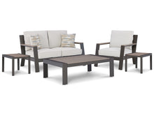 Load image into Gallery viewer, Tropicava Outdoor Loveseat and Lounge Chair with Coffee Table and 2 End Tables
