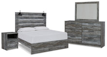 Load image into Gallery viewer, Baystorm Queen Panel Bed with Mirrored Dresser and Nightstand
