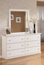 Load image into Gallery viewer, Bostwick Shoals King/California King Panel Headboard with Mirrored Dresser and Chest
