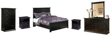 Load image into Gallery viewer, Maribel Full Panel Bed with Mirrored Dresser, Chest and 2 Nightstands

