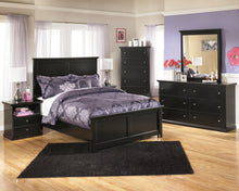 Load image into Gallery viewer, Maribel Full Panel Bed with Mirrored Dresser, Chest and 2 Nightstands
