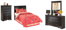 Load image into Gallery viewer, Huey Vineyard Twin Sleigh Headboard with Mirrored Dresser and Chest
