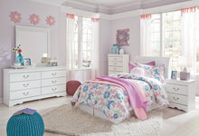 Load image into Gallery viewer, Anarasia Twin Sleigh Headboard with Mirrored Dresser, Chest and 2 Nightstands
