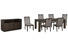 Load image into Gallery viewer, Hyndell Dining Table and 6 Chairs with Storage
