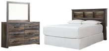 Load image into Gallery viewer, Drystan Queen/Full Bookcase Headboard with Mirrored Dresser
