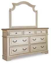 Load image into Gallery viewer, Realyn King Upholstered Panel Bed with Mirrored Dresser and 2 Nightstands
