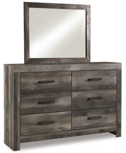Load image into Gallery viewer, Wynnlow King Crossbuck Panel Bed with Mirrored Dresser and Chest
