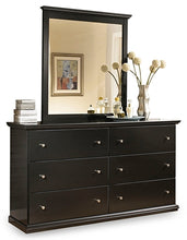 Load image into Gallery viewer, Maribel Twin Panel Headboard with Mirrored Dresser
