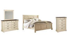Load image into Gallery viewer, Bolanburg King Panel Bed with Mirrored Dresser and Chest
