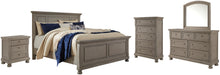 Load image into Gallery viewer, Lettner Queen Panel Bed with Mirrored Dresser, Chest and Nightstand
