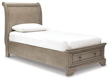 Load image into Gallery viewer, Lettner Twin Sleigh Bed with Mirrored Dresser, Chest and Nightstand
