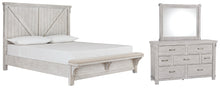 Load image into Gallery viewer, Brashland  Panel Bed With Mirrored Dresser
