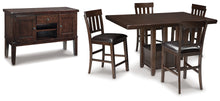 Load image into Gallery viewer, Haddigan Counter Height Dining Table and 4 Barstools with Storage
