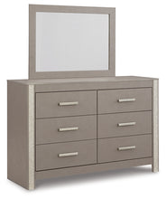 Load image into Gallery viewer, Surancha Queen Panel Bed with Mirrored Dresser, Chest and Nightstand
