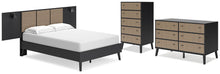 Load image into Gallery viewer, Charlang Queen Panel Platform Bed with Dresser and Chest

